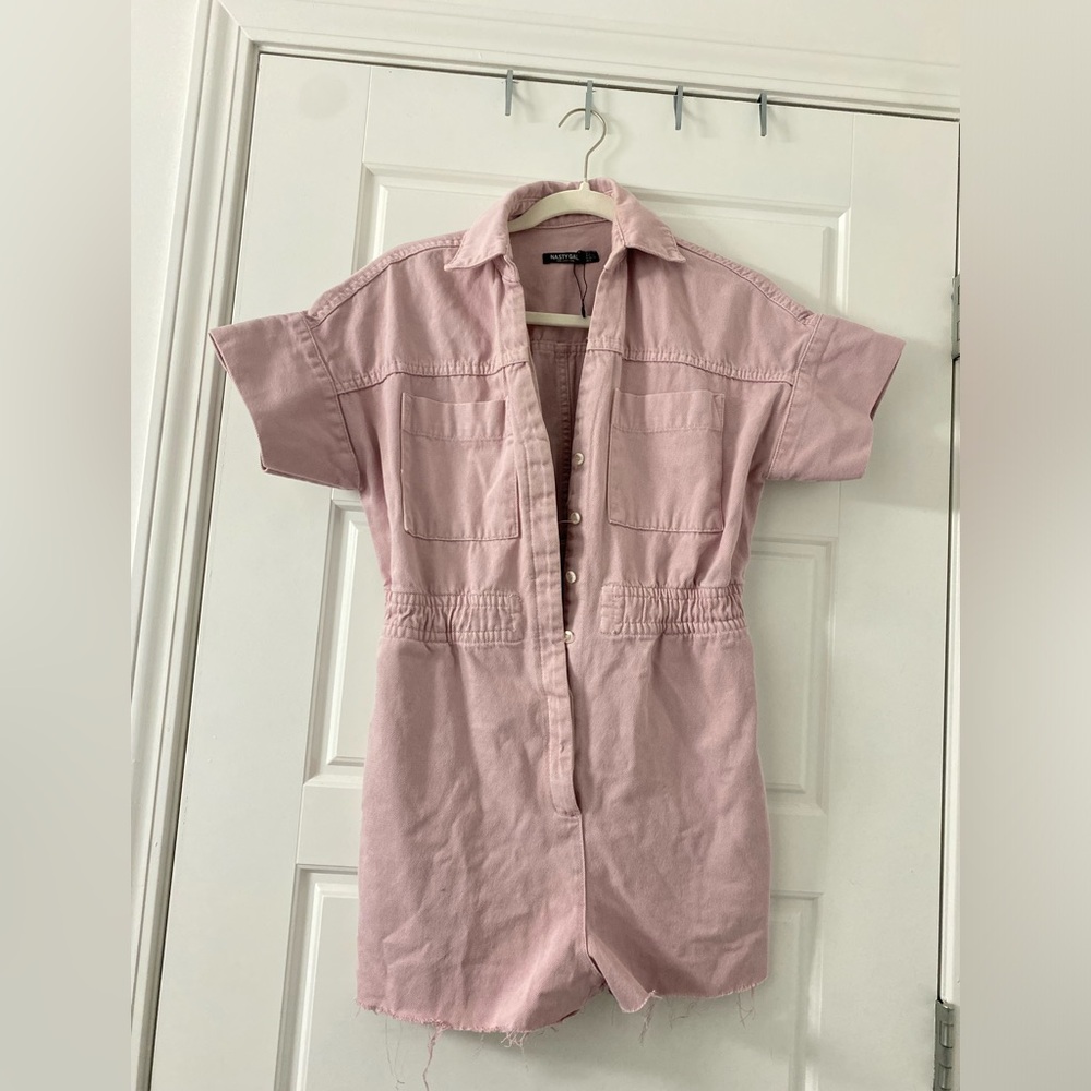 Nasty Gal Light Purple Utility Romper